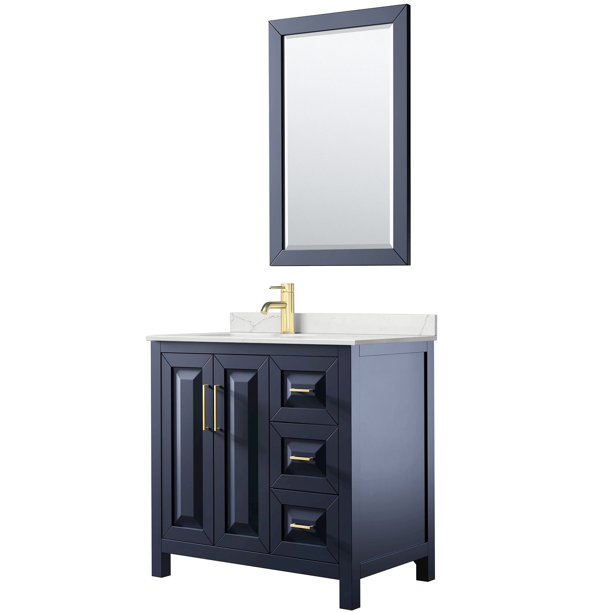 Daria 36" Single Bathroom Vanity by Wyndham Collection - Dark Blue WC-2525-36-SGL-VAN-BLU