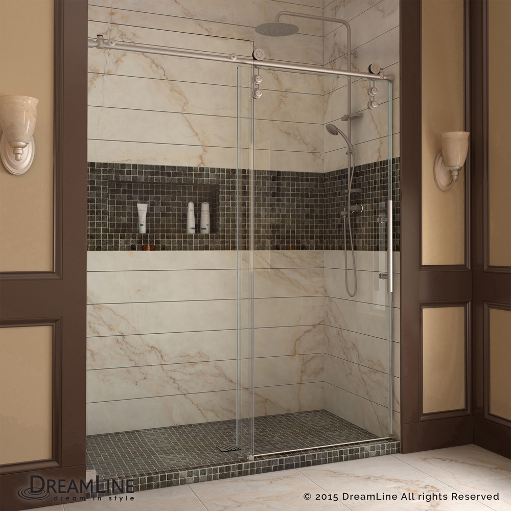 Bath Authority DreamLine Enigma-Z Fully Frameless Sliding Shower Door (56 to 60") SHDR-6260760