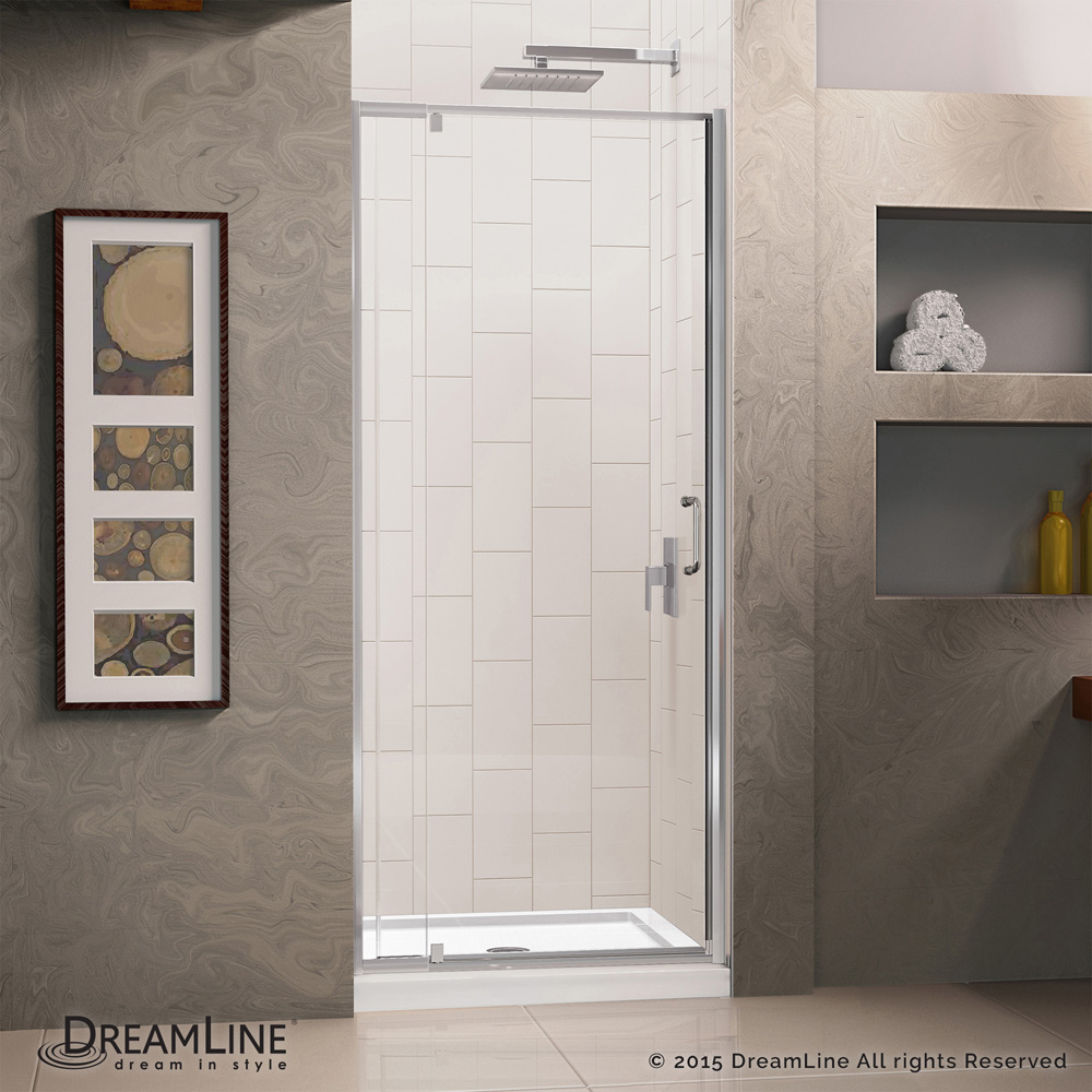 Bath Authority DreamLine Flex Pivot Shower Door (28"-32"), Chrome Finish Hardware SHDR-22287200-01