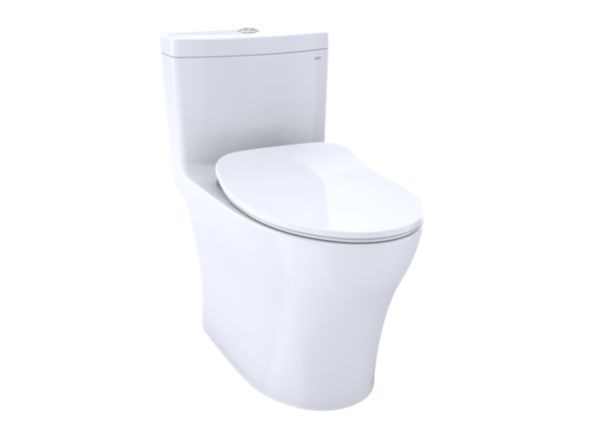 TOTO Aquia® IV One-Piece Toilet - 1.28 GPF & 0.9 GPF, Elongated Bowl - Washlet with Connection Slim Seat - New MS646234CEMFGN.01