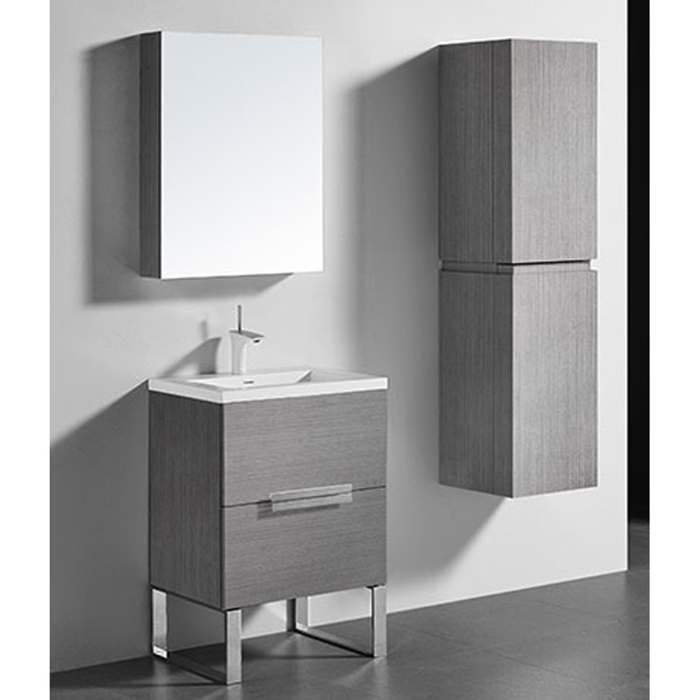 Madeli Soho 24" Bathroom Vanity for Integrated Basin - Ash Grey B400-24-001-AG